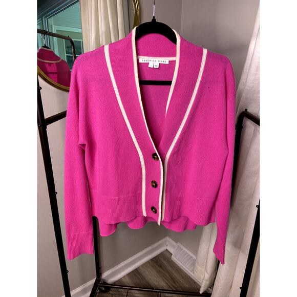 Veronica Beard Two-Tone Cashmere Cardigan size S small - Picture 2 of 5